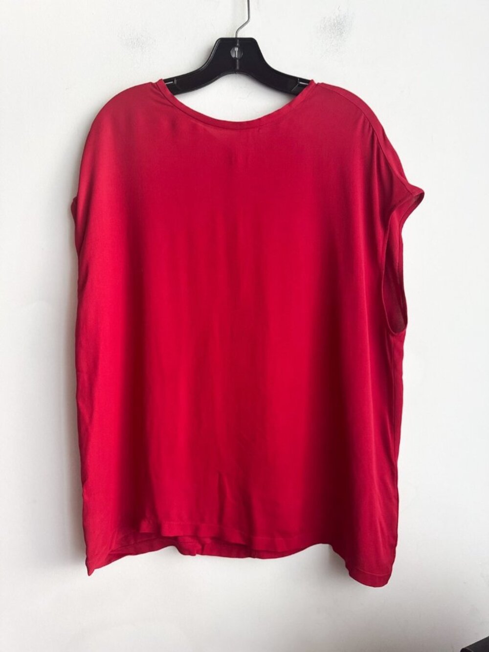 Fabiana Filippi Red Viscose Minimalist Top w Zipper Detail XL